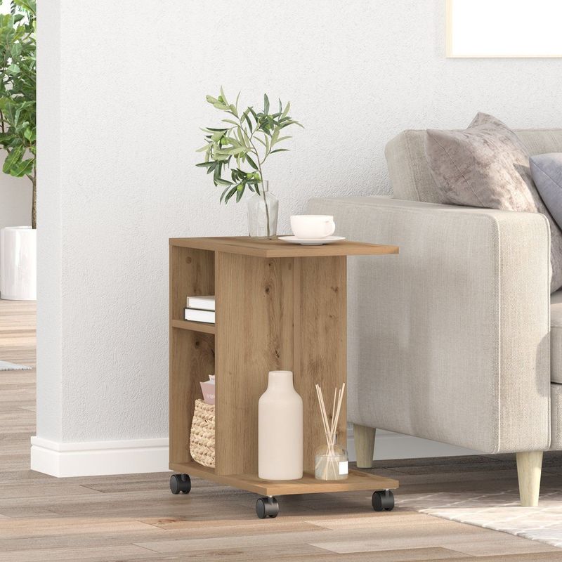 Bijzettafel - Rechthoekig - Artisan Eiken - Compact Ontwerp