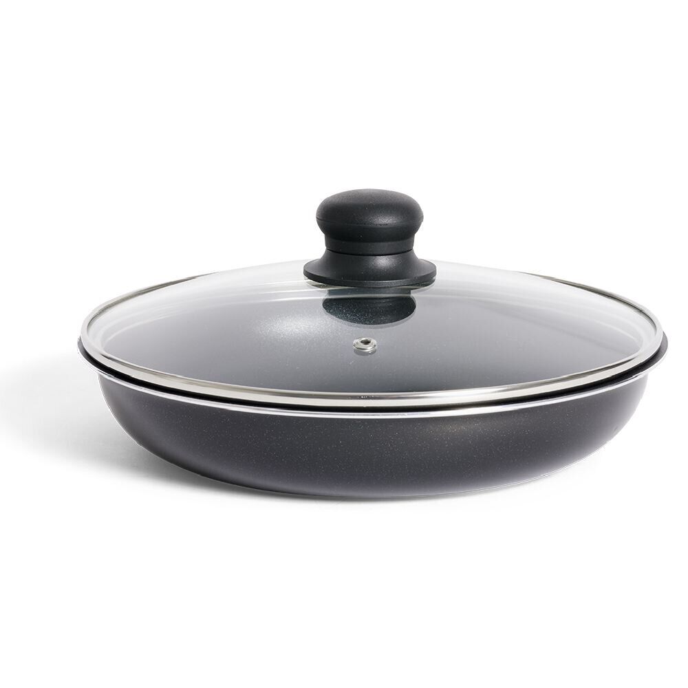 Sauteuse tous feux dont induction sans manche aluminium noir Ø25xH6,5cm