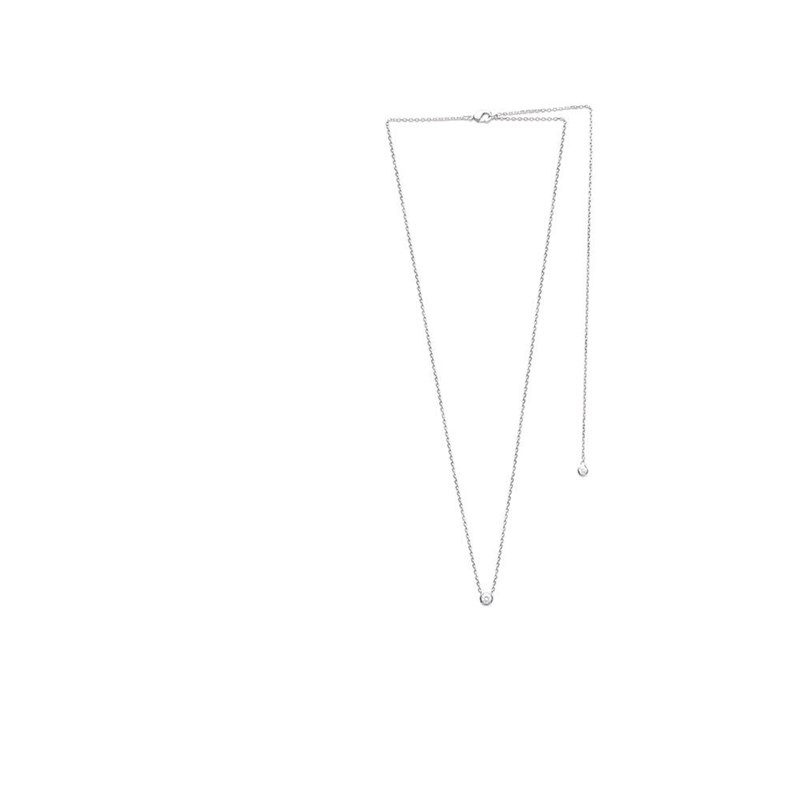 Collier Femme - Argent 925 - Oxyde de zirconium - Longueur : 45 cm