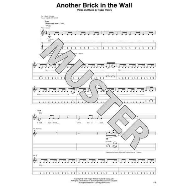 Hal Leonard Pink Floyd: The Wall Guitar