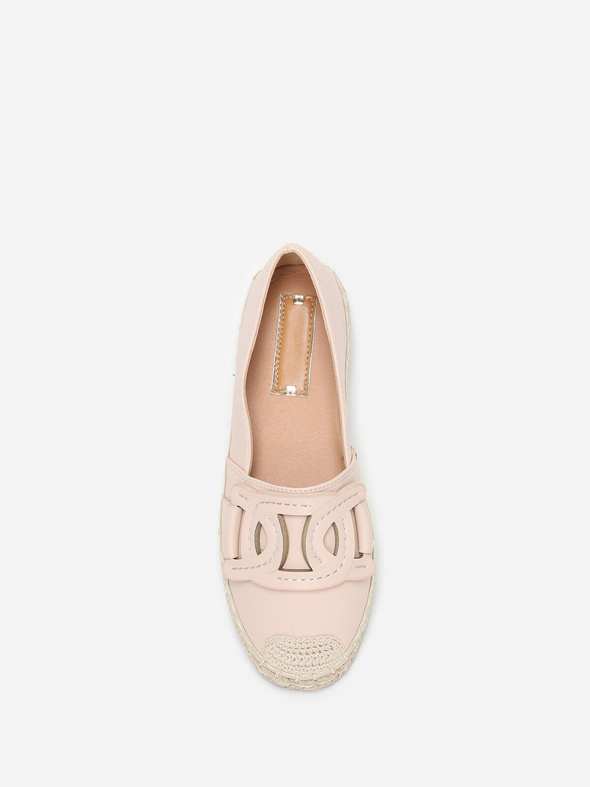 Espadrilles avec bride en simili- Beige