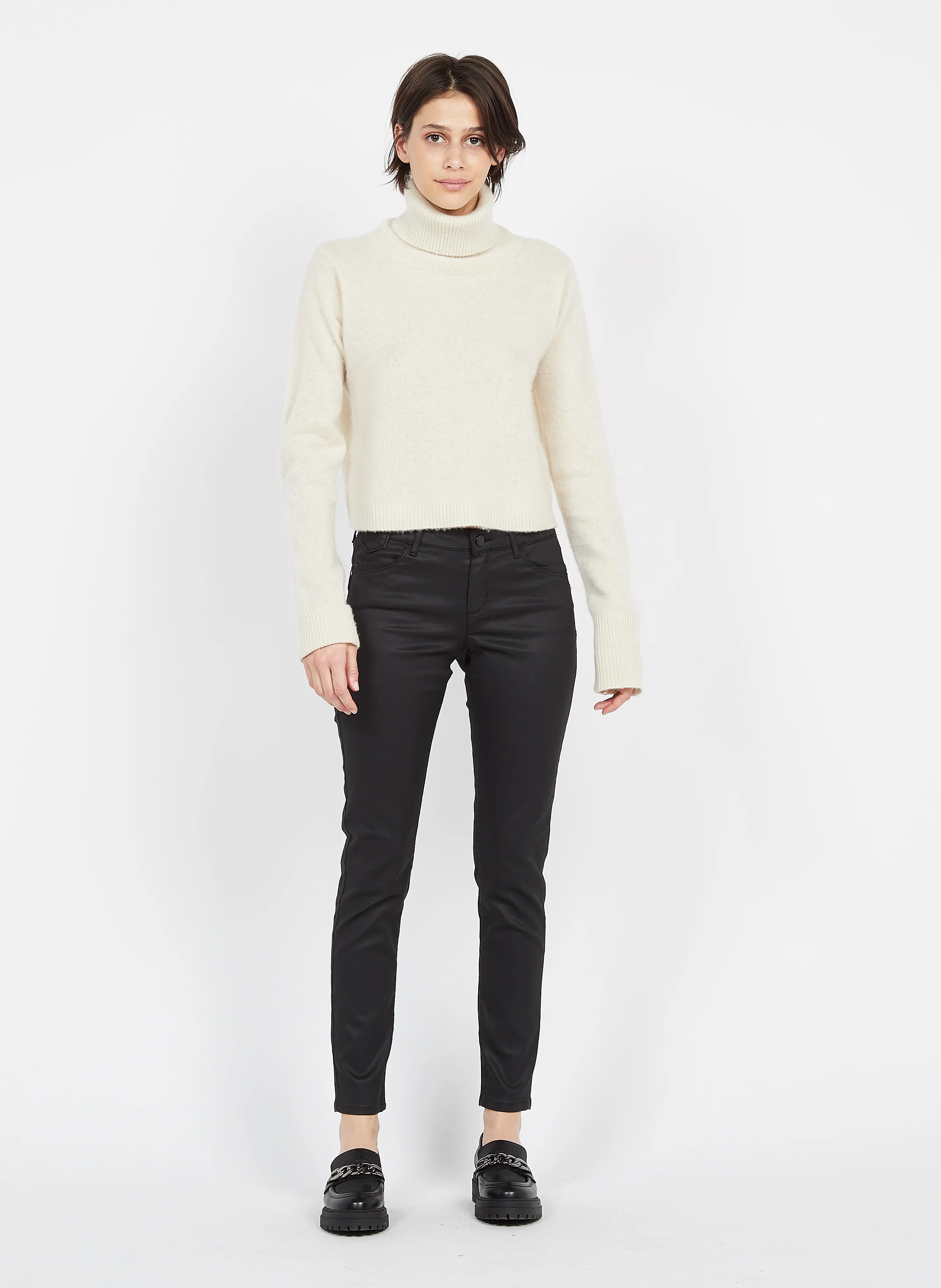 Jean slim enduit mat | Noir