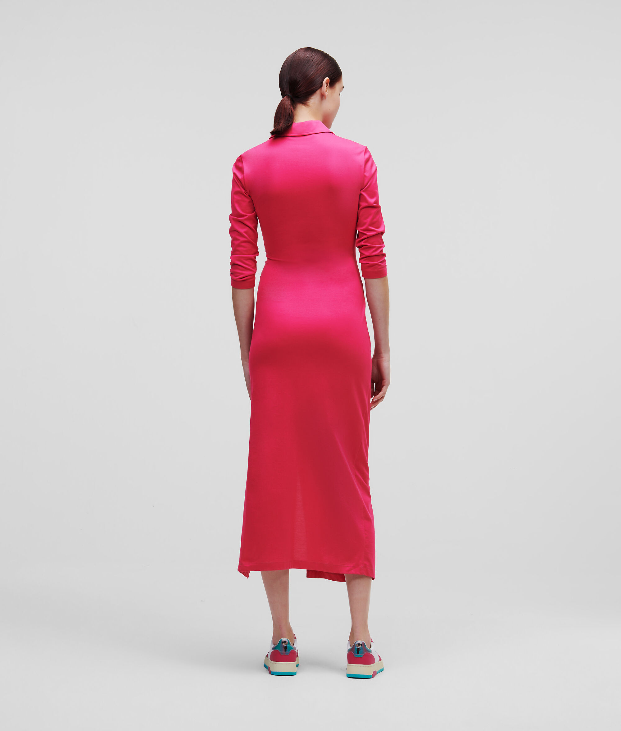ROBE CHEMISE MAXI EN JERSEY
