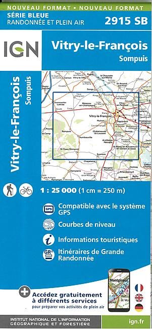 IGN - 2915 SB VITRY LE FRANCOIS 1 25 000