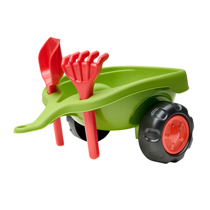 Falk Claas-traktor m/vogn, rive, skovl, rat og horn