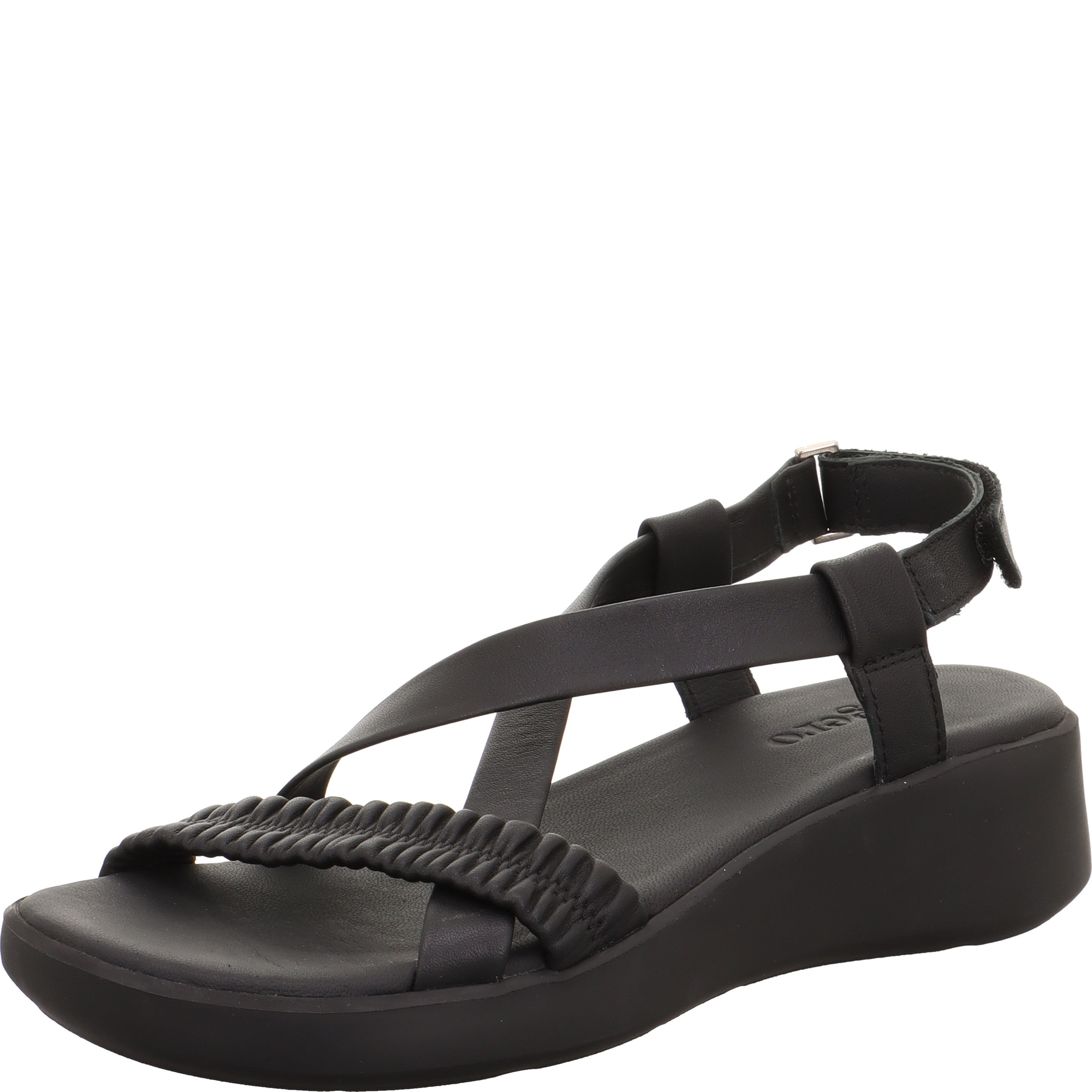 legero EASY Damen  Sandale mit Klettverschluss - Farbe: Schwarz - Größe: 38