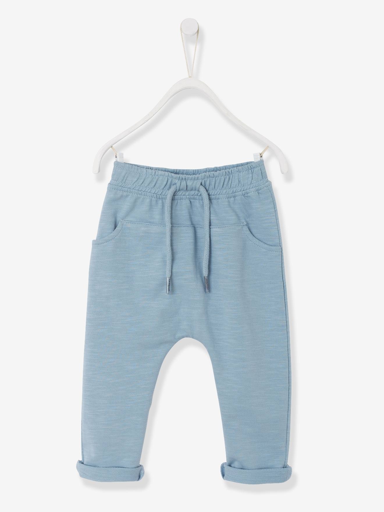 Calça de lã lisa bege claro para bebê menino