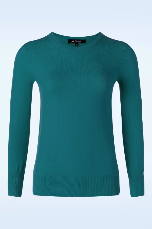 Mak Sweater Kelly Trui in Tealblauw