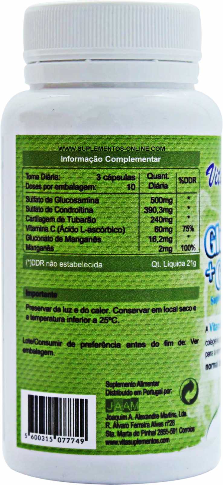 Vita Glucosamina + Condroitina 30 cápsulas blandas