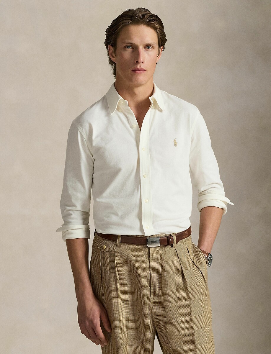 POLO RALPH LAUREN<br>Camisa de algodão piqué ultraleve