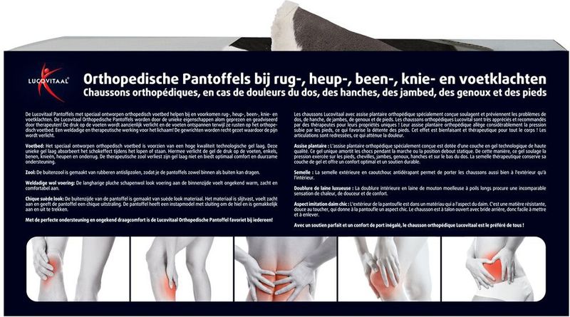 Lucovitaal - Orthopedische Pantoffels - 1 paar - Maat 41-42