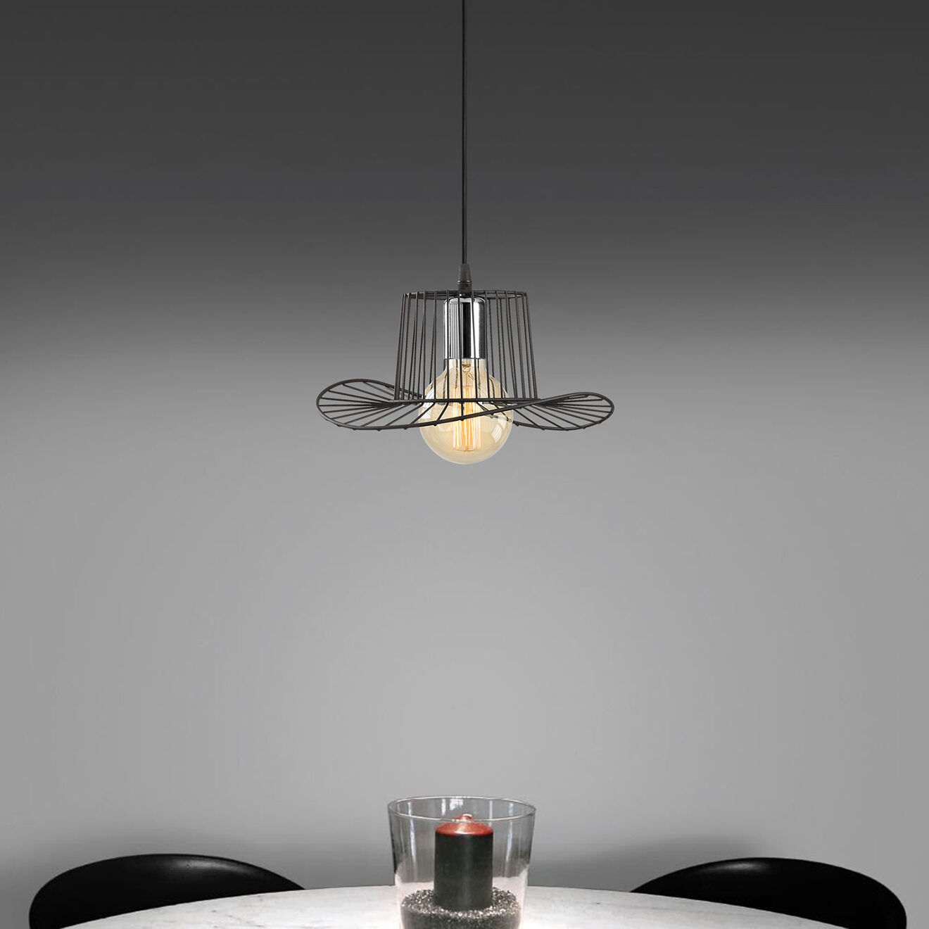 Opviq Suspension Tel noire - 30x110 cm