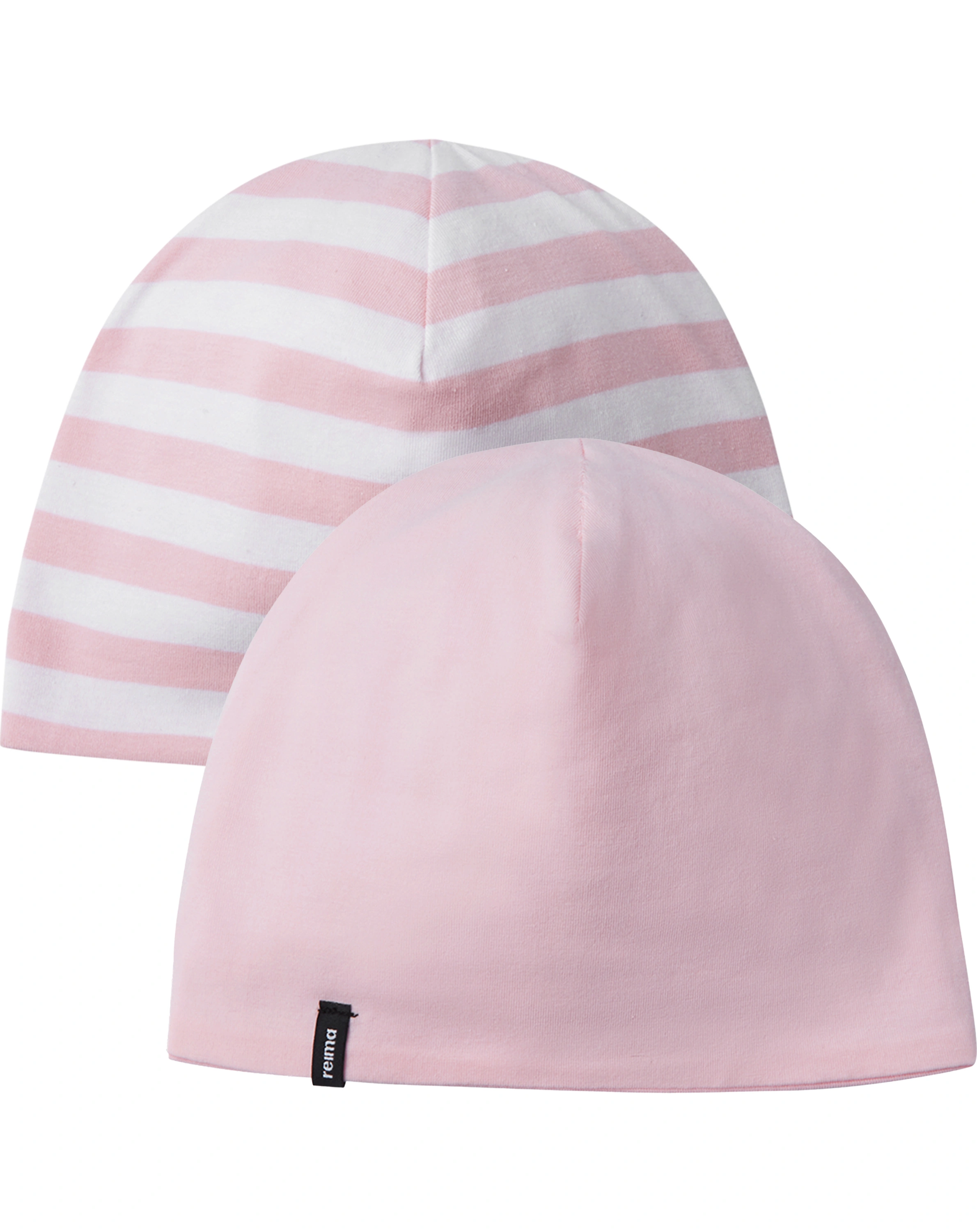 Wende-Beanie TANSSI gestreift in pale rose