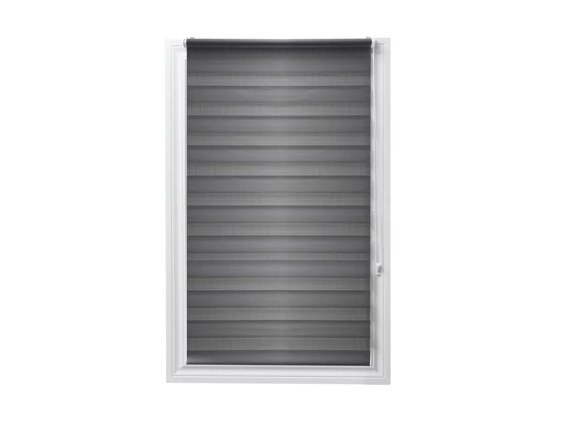 Store enrouleur jour/nuit en polyester - 90 x 180 cm - Gris - BARILI