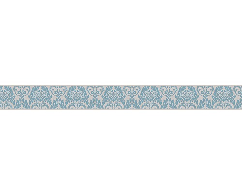 Rand 30389-1 Alleen Randen 9 zelfklevende ornamenten grijs turquoise 5 m x 5 cm