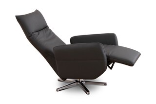 Relaxsessel Choice Style Leder Punch Anthrazit 71x110-114x80 cm