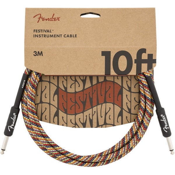 Fender Festival Cables Rainbow R/A instrumentkabel 3m