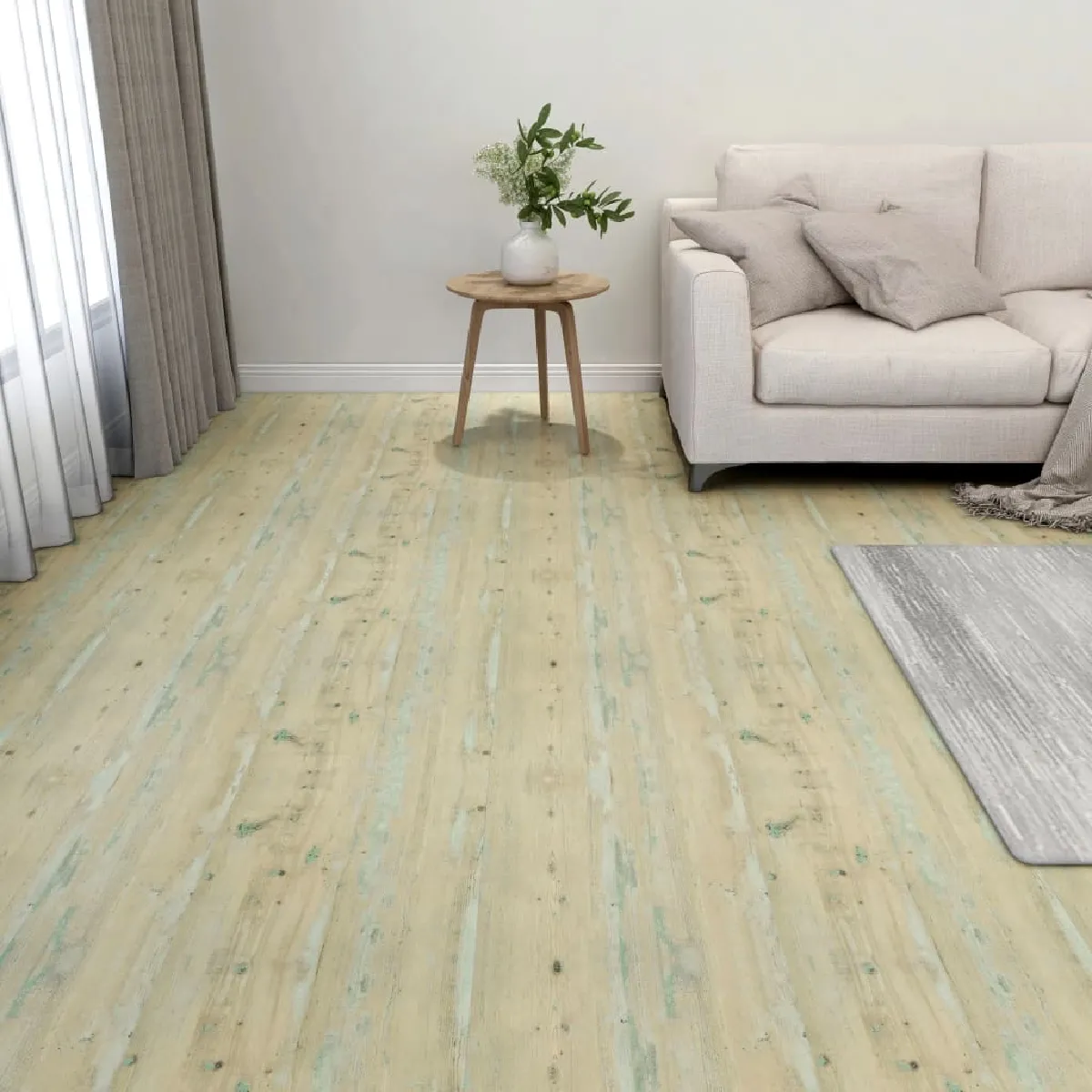 vidaXL Dalles PVC autoadhésives 1,86 m² - Marron clair