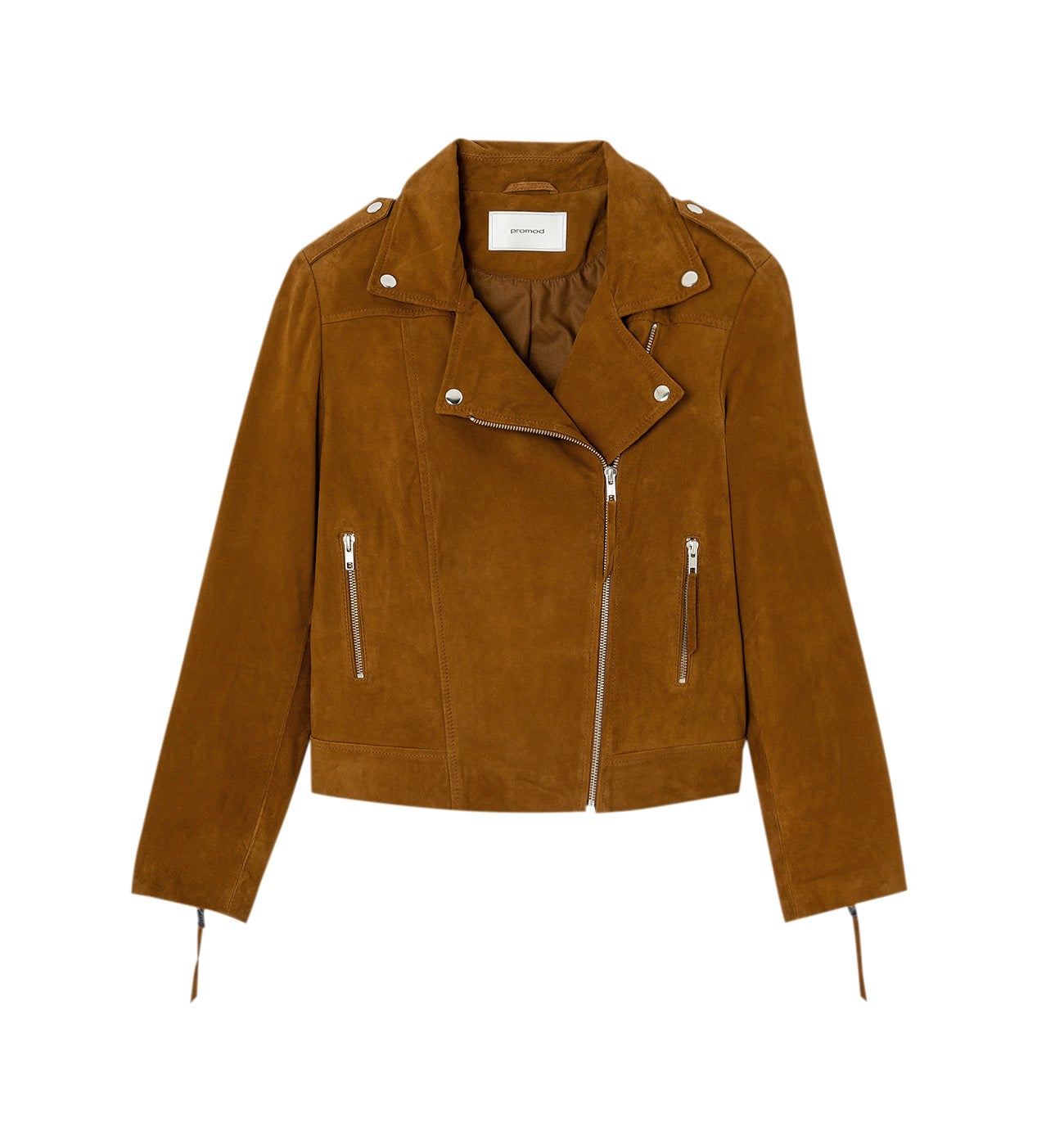 Veste en cuir suédé Femme - Beige