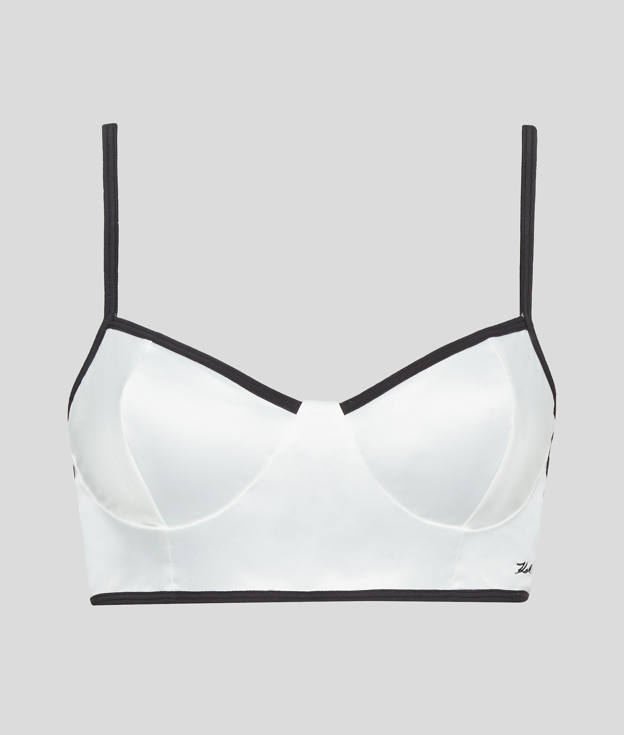 BRALETTE EN SATIN KARL SIGNATURE