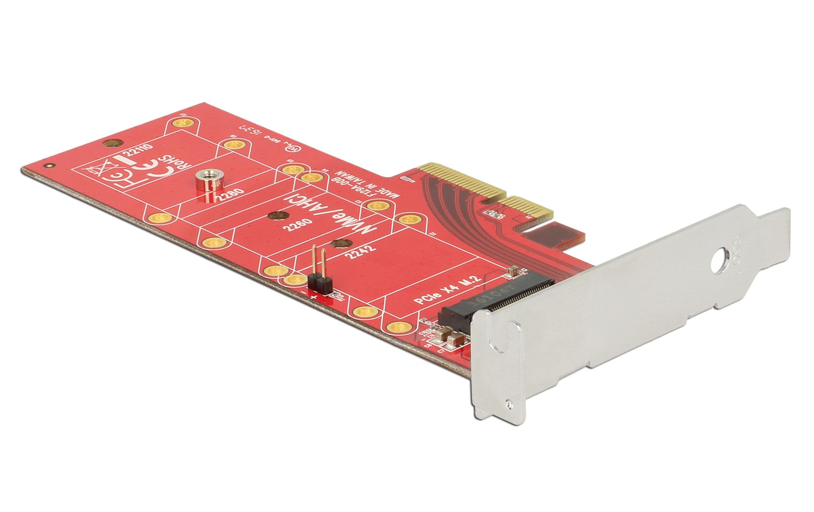 Host Bus Adapter Controller PCIe – M.2, NVMe, bis 110 mmDelock PCI Express x4 Karte > 1 x intern NVMe M.2 Key M 110 mm mit Kühlkörper – Low Profile Formfaktor