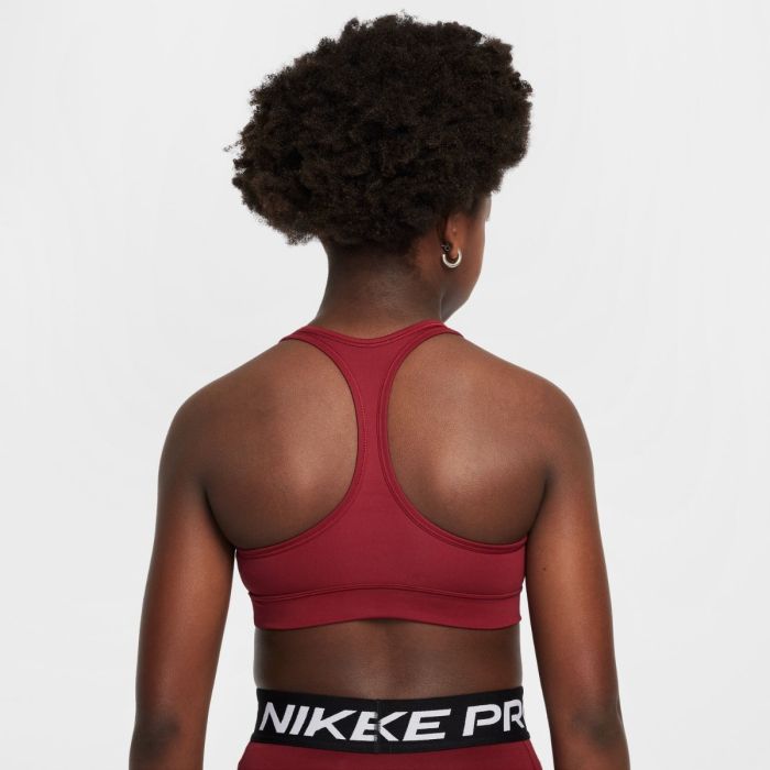 Nike Junior BH Dri-FIT Swoosh Sports Bra Rød