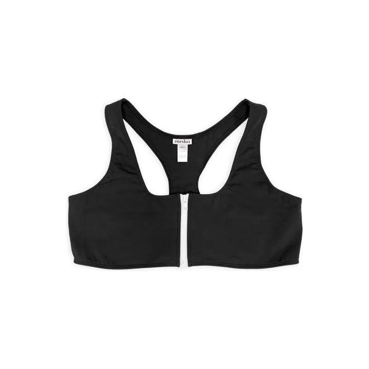 Miska Paris Haut de Maillot de Bain Zippé Racerback | Noir
