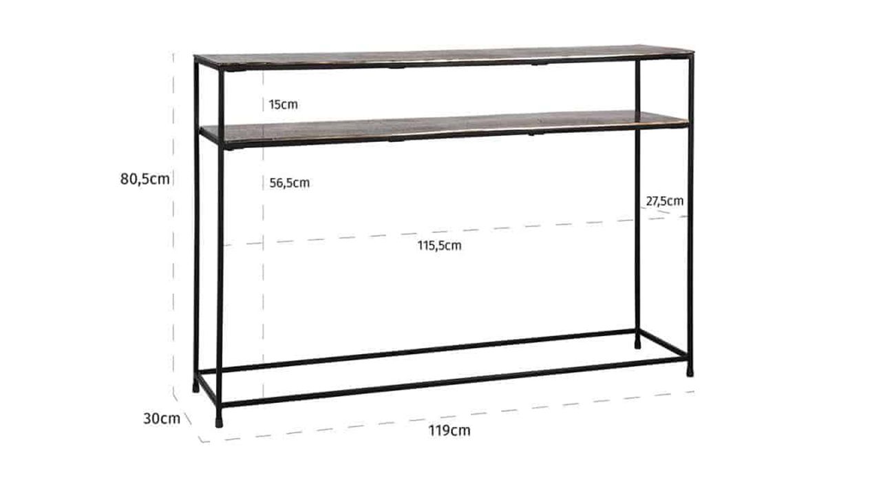 Wandtafel 210433 Chandon B119 x D30 x H80.5 cm