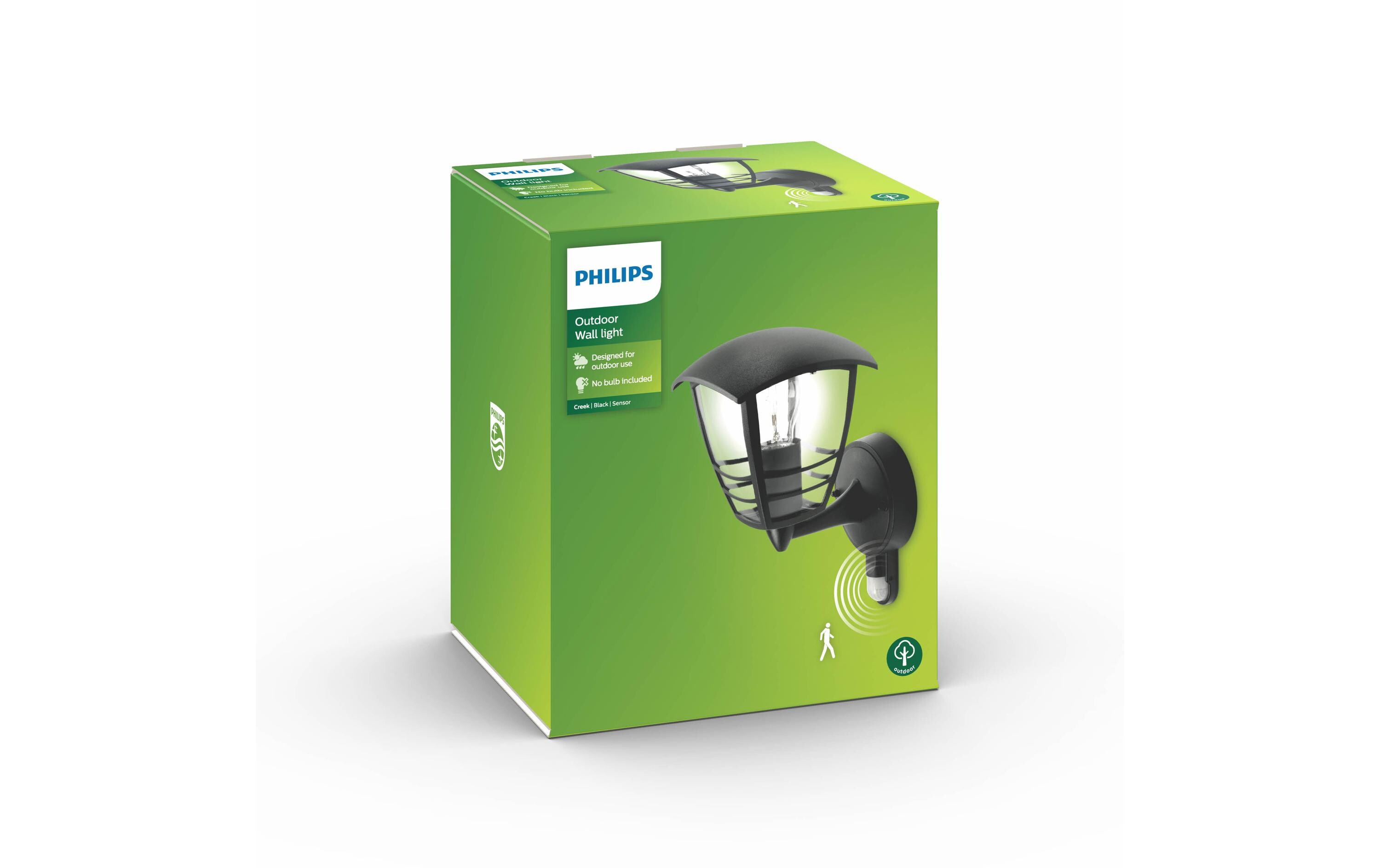 myGarden IR Wandleuchte Creek, 60W, Schwarz, ohne LMWandleuchte, E27-Sockel