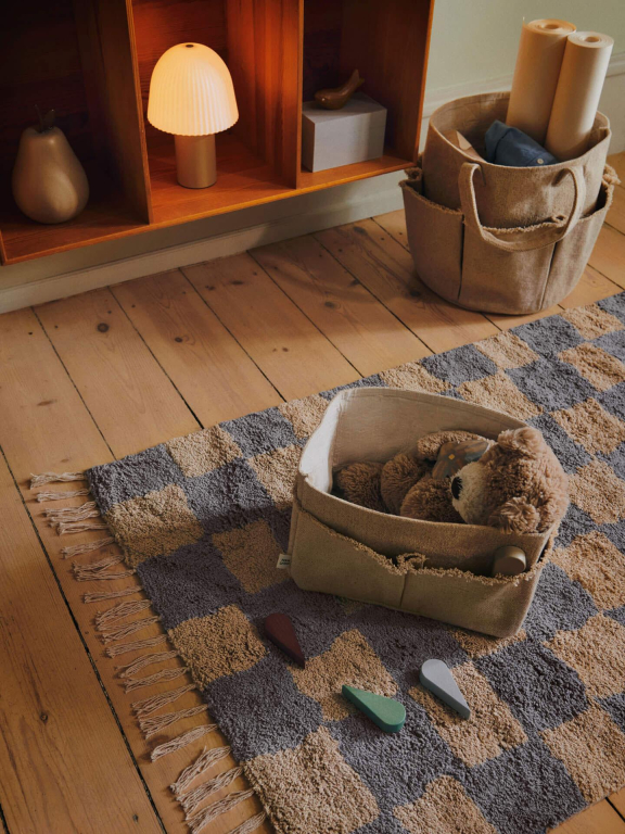 Ferm Living Mara Washable vloerkleed 80x150 Elm Green/Warm Sand