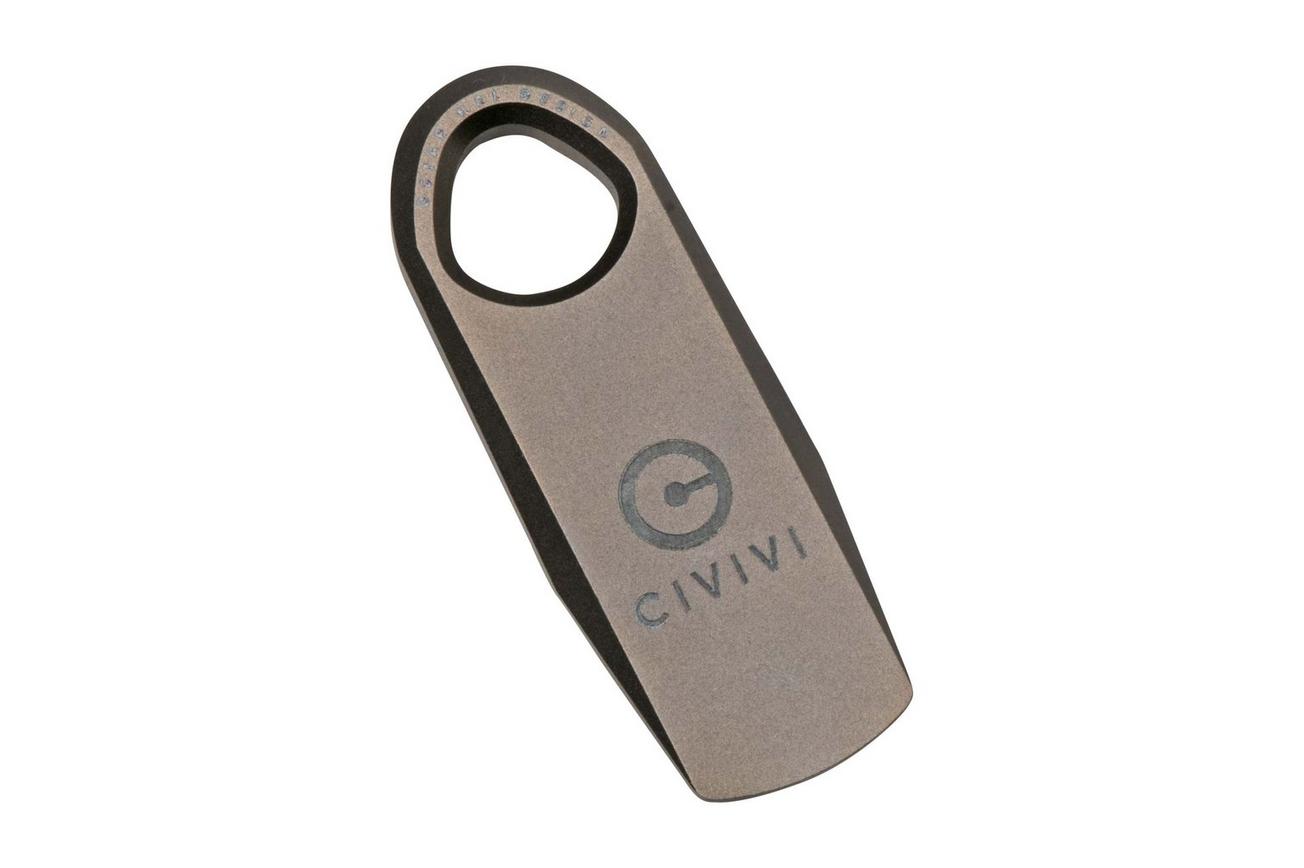 Civivi Ti-Bar C21030-1 Grey Titanium Prybar Tool, Ostap Hel design