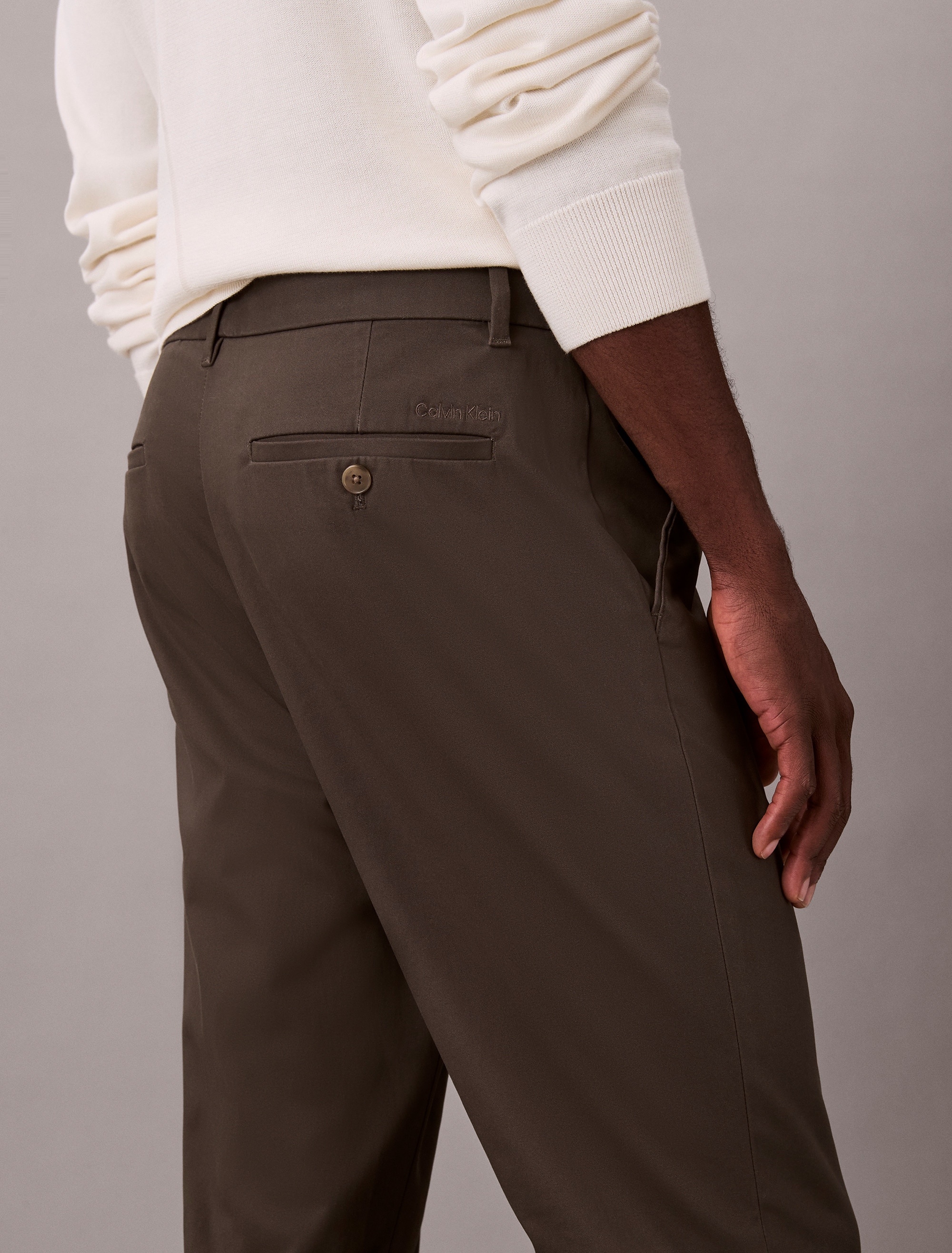 Calvin Klein Stoffhose »SLIM TAPERED SATEEN CHINO TROUSE«  slim fit