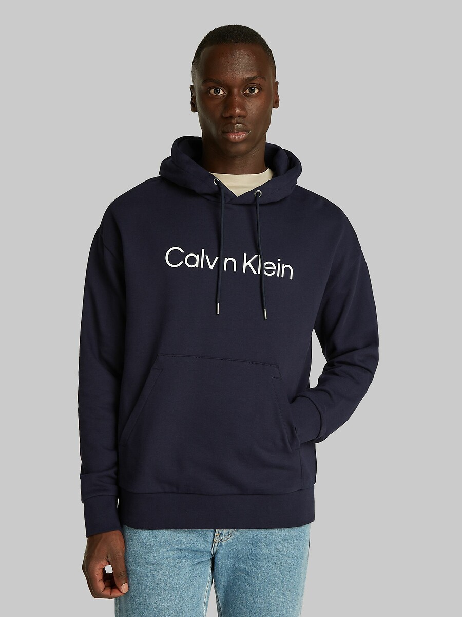 CALVIN KLEIN<br>Moletom com capuz e logo de herói