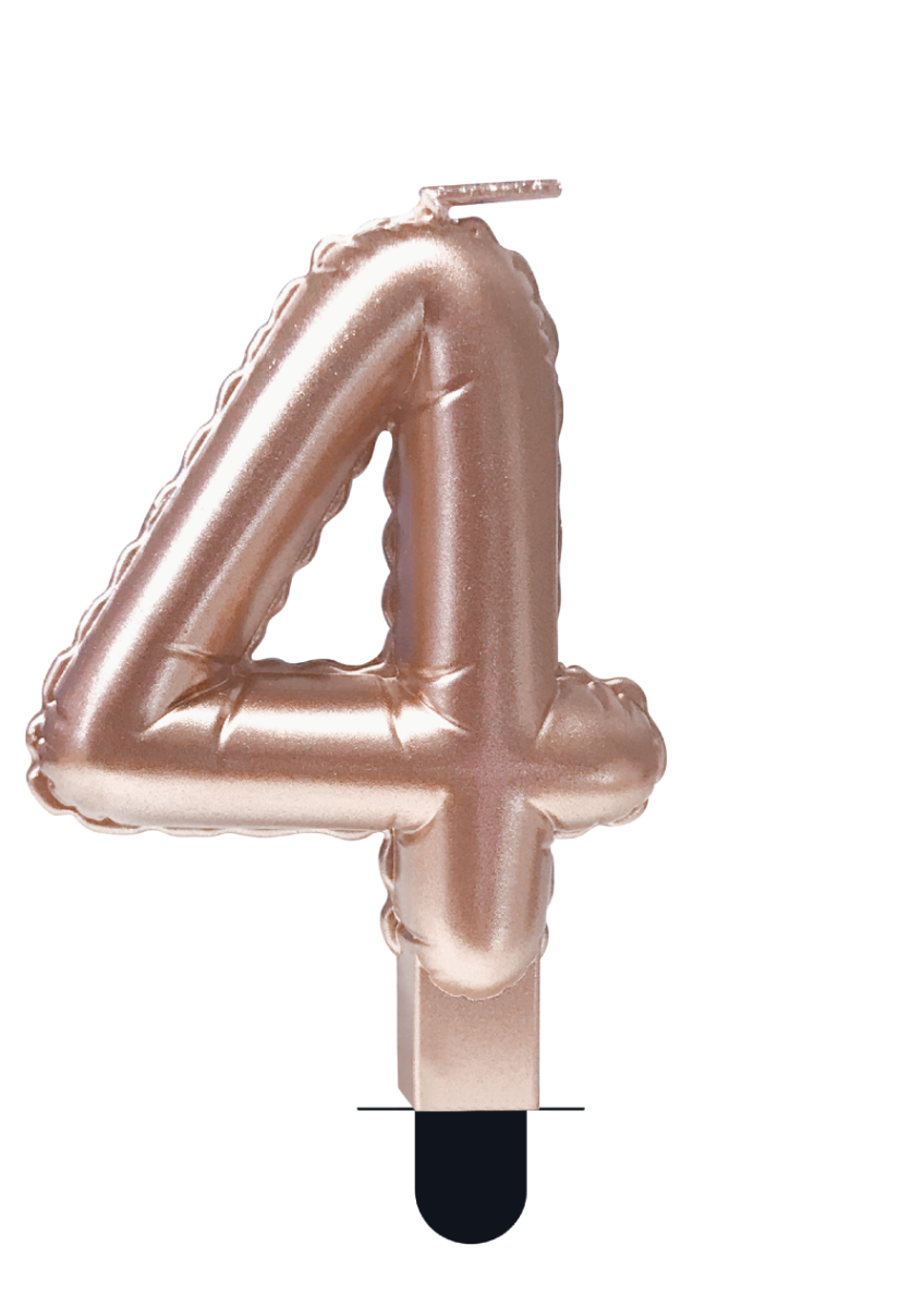 Kaars Folie Ballon Rose Goud 4 10cm