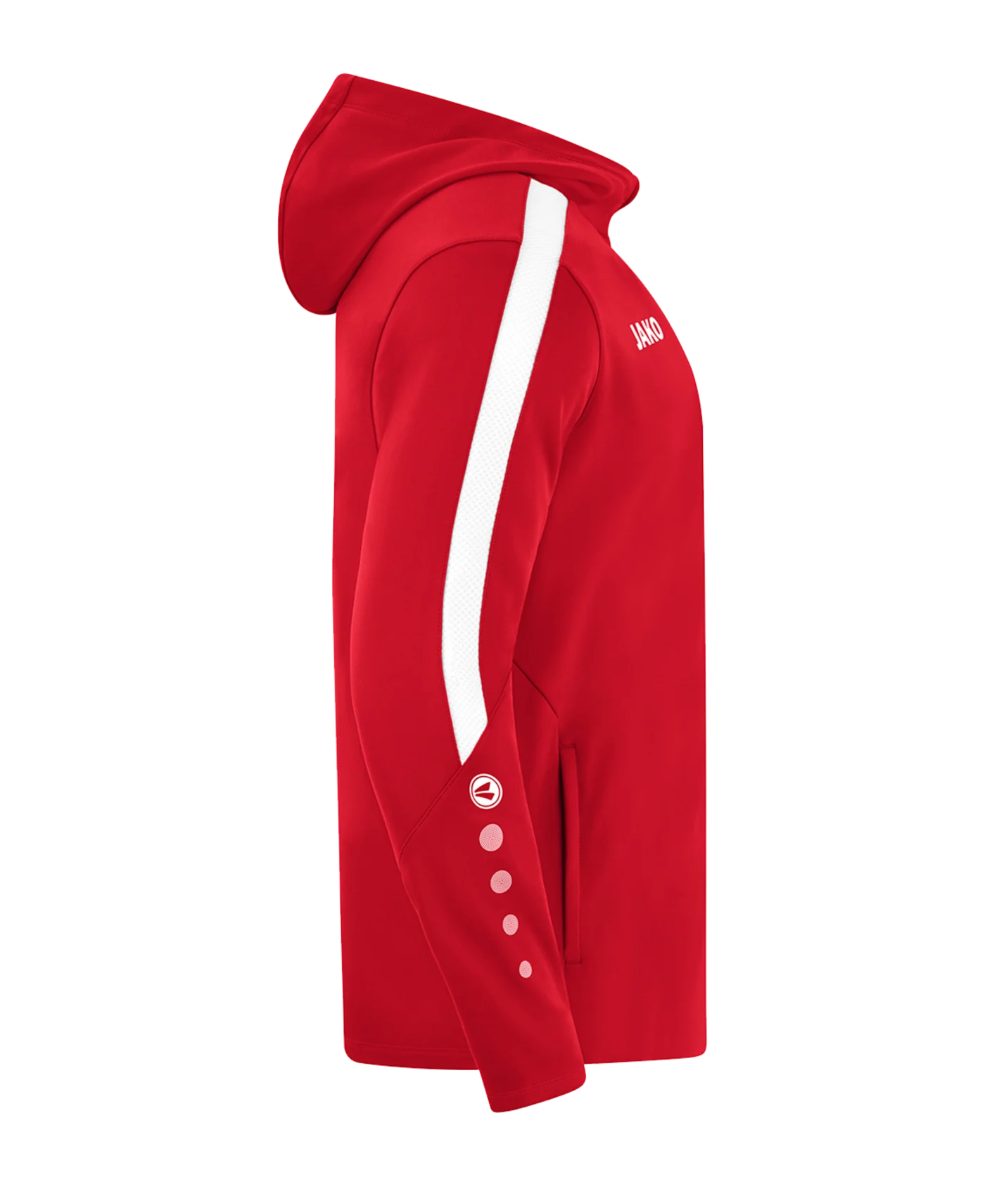 JAKO Power Kapuzenjacke Kids Rot Weiss F100