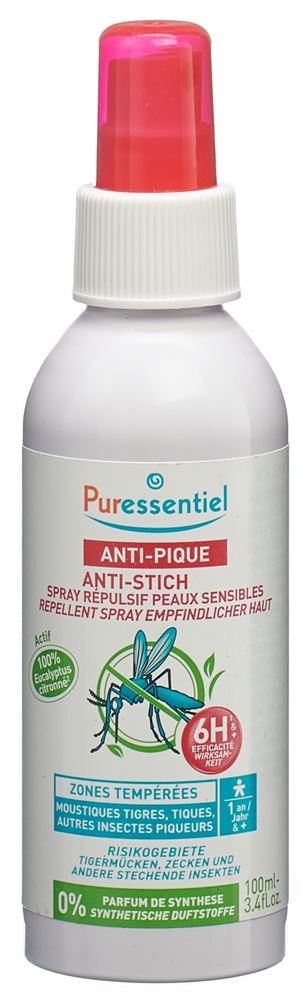 Puressentiel Anti-Stich Abwehrspray empfindliche Haut Spr 100 ml