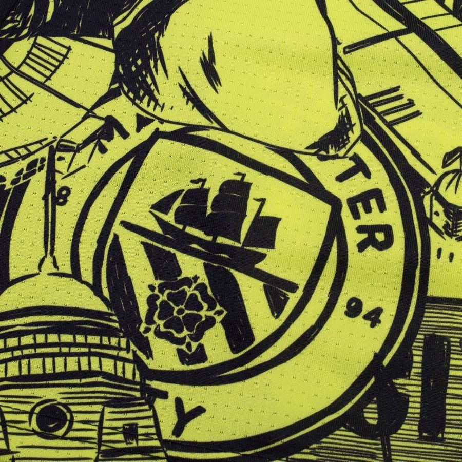 Manchester City T-shirt d'Entraînement Avant-Match - Jaune fluo/Magic Blue