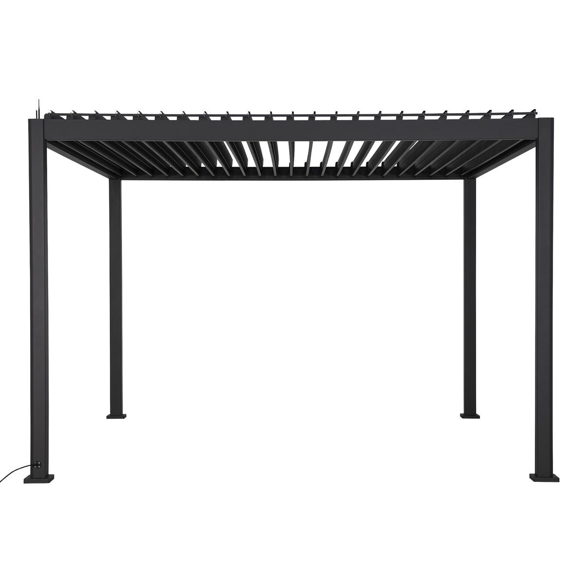 PERGOLA EVORA ELECTRIQUE 3.6X3.6 GRAPHITE