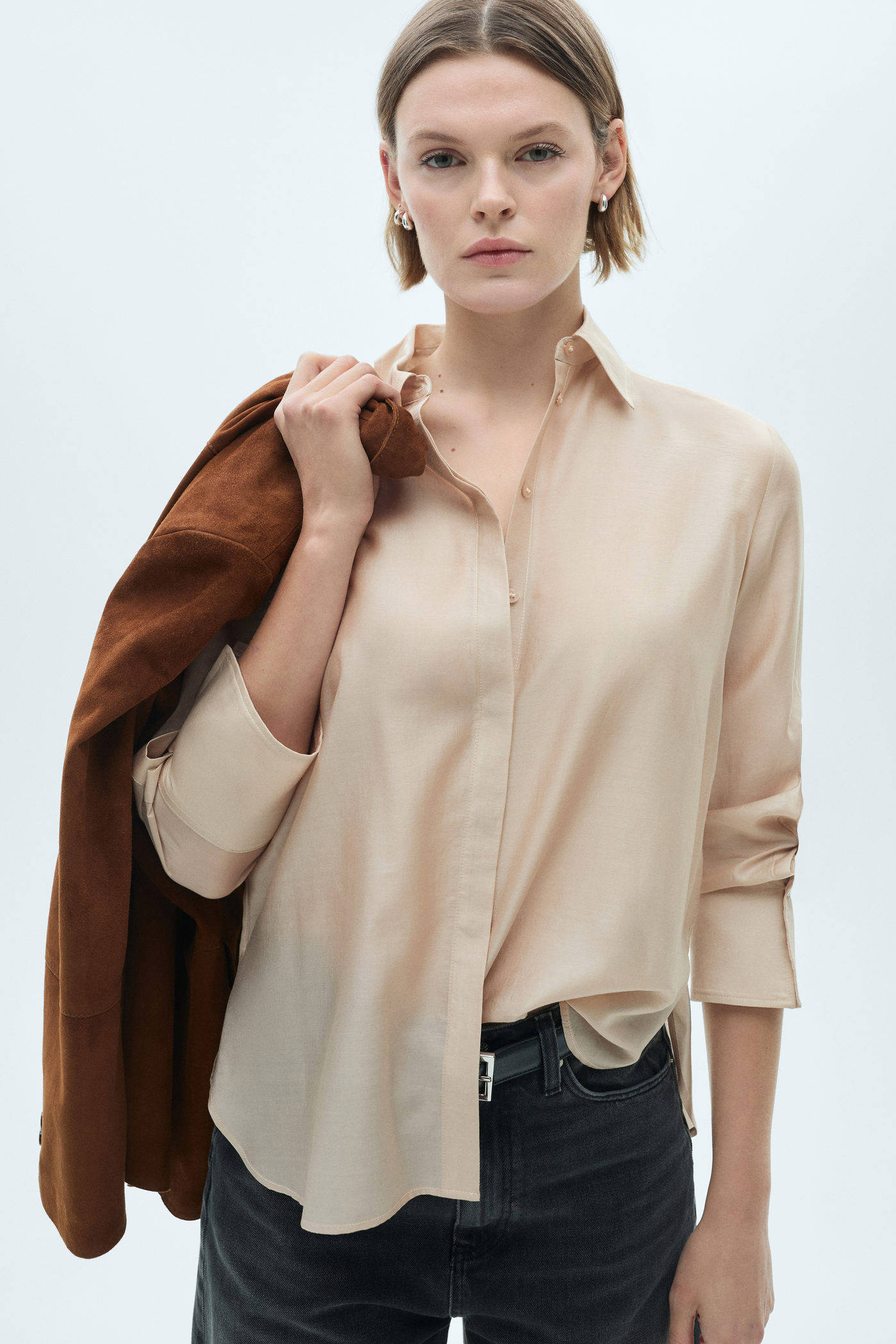 Mango blouse ecru