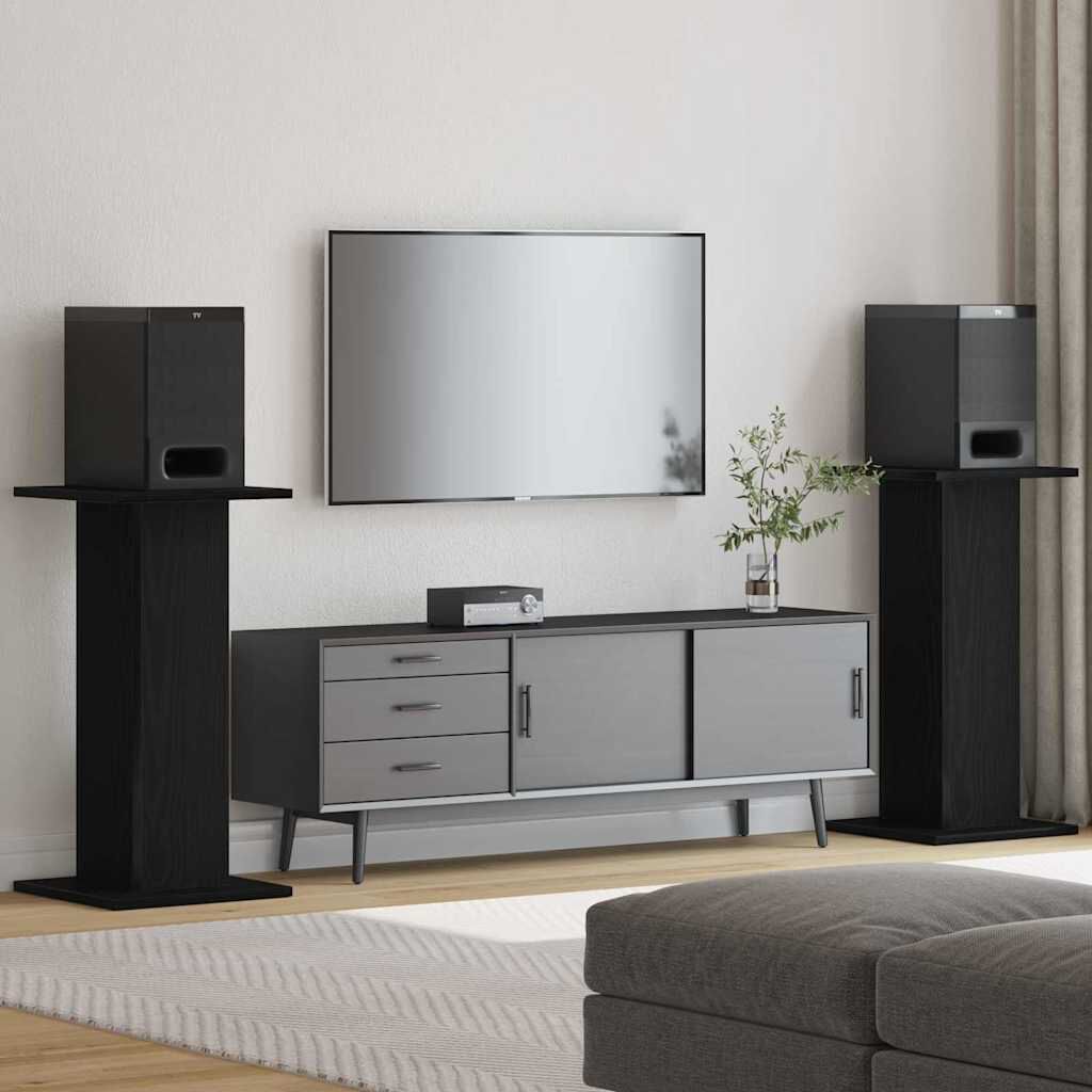 vidaXL Speakerstandaards 2 st Zwart Eiken 30 x 30 x 60 cm