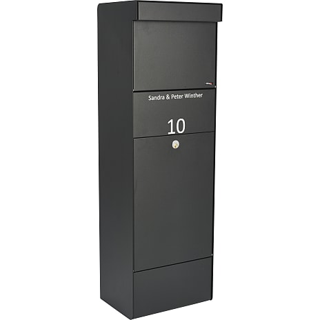 Allux pakkepostkasse model grundform - antracit