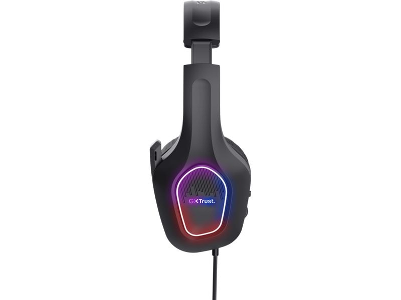 Trust Headset GXT 416 ZIROX Schwarz Leichtes Over-Ear-Gaming-Headset mit mehrfarbiger LED-Beleuchtung