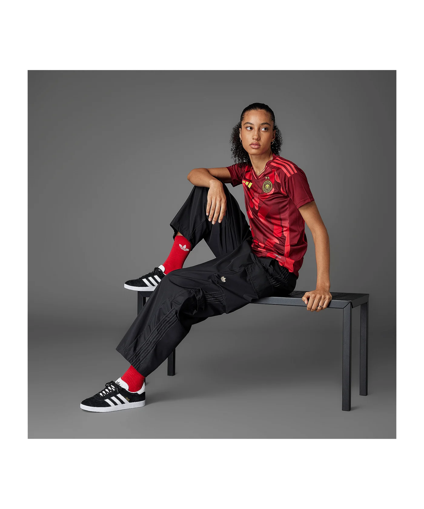 adidas Deutschland Trikot Away EM 2025 Damen Rot