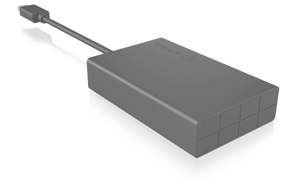 Card Reader Extern IB-CR401-C3Externer Multi-Kartenleser mit Type-C USB 3.0 Anschluss