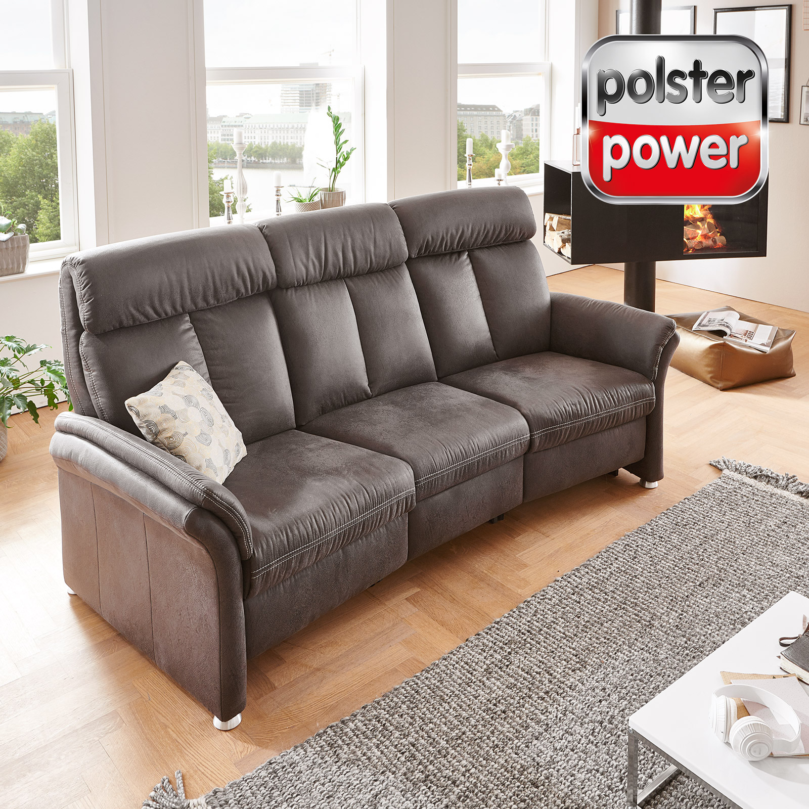 polsterpower 2-Sitzer - Saddle anthrazit - Basismodell