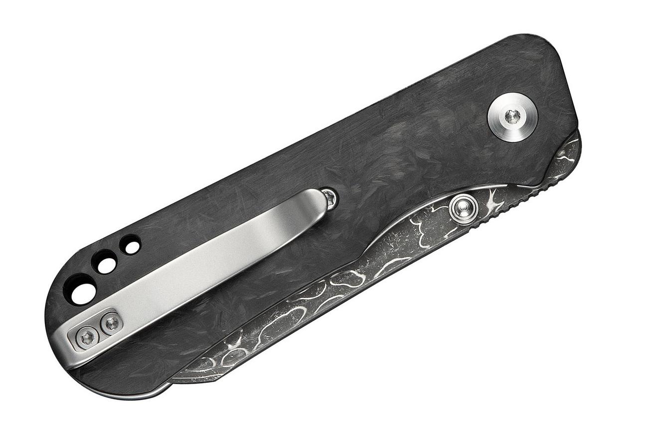 Civivi Crabby C24055-DS1 Damascus Blade, Shredded Carbon Fiber, zakmes, Ken Onion Jr. design