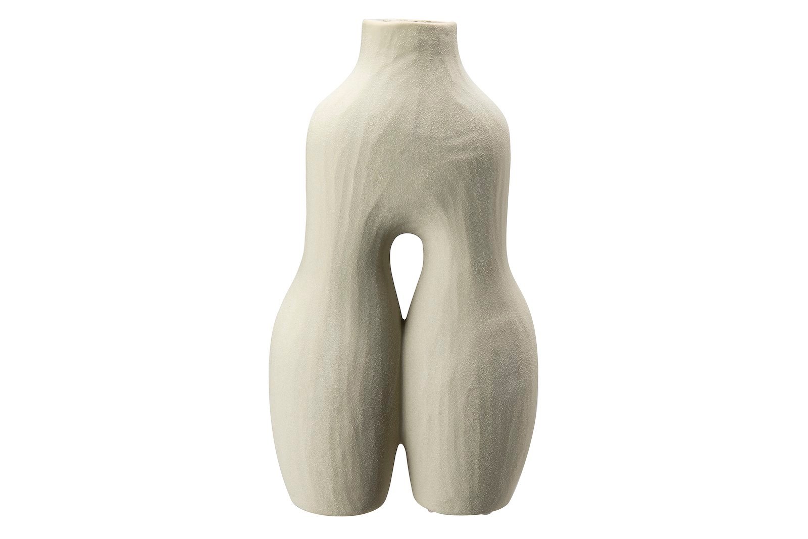 Camo vase Kremfarget keramikk H32 cm