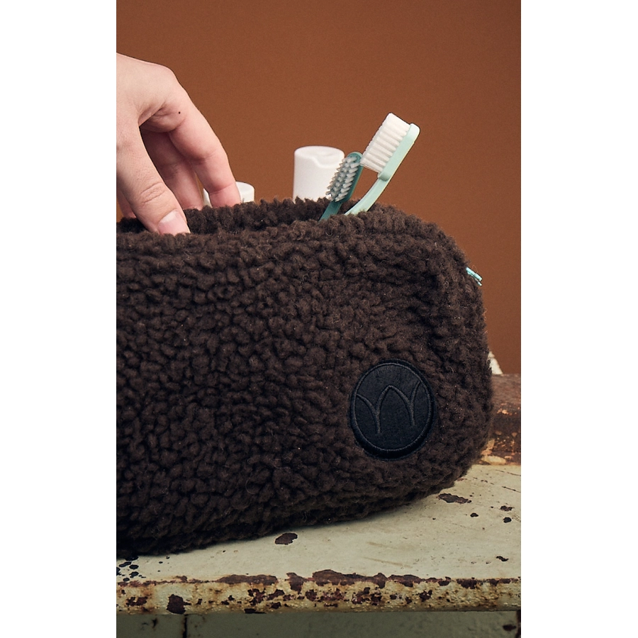 Najell Kulturtasche Teddy Brown klein