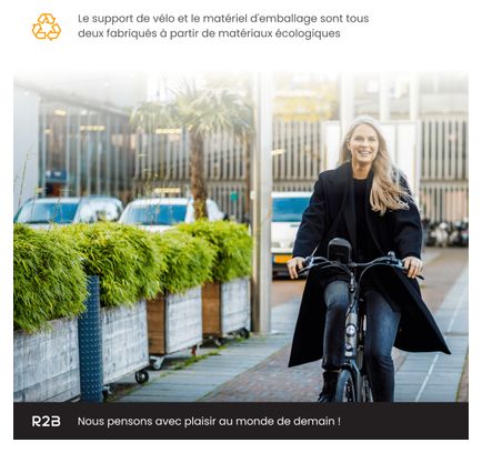 Support et Protection Smartphone Etanche Pour vélo R2B Rotation à 360 Degrés Noir