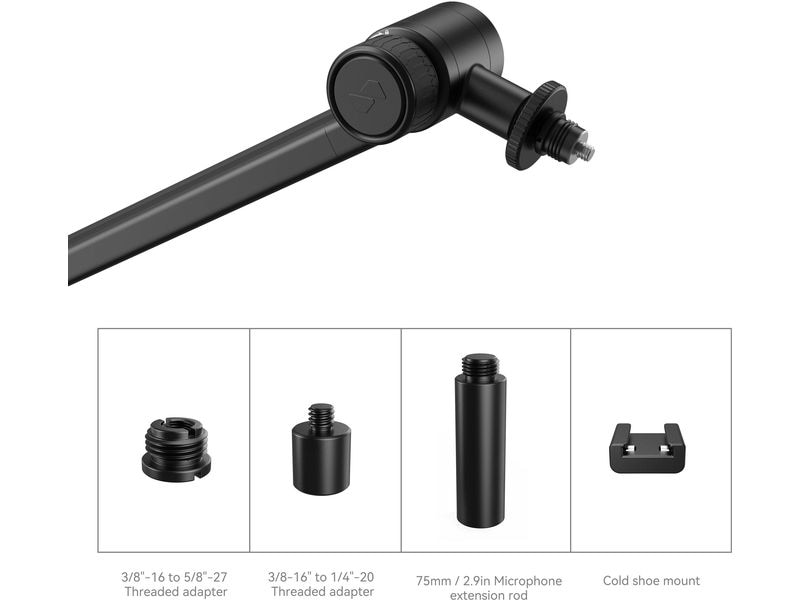 Smallrig Mikrofonarm-Tischhalterung Mikrofongalgenhalterung für für Podcast-Aufnahmen, Live-Audio-Streaming, Vlogging und ähnliche Szenarien